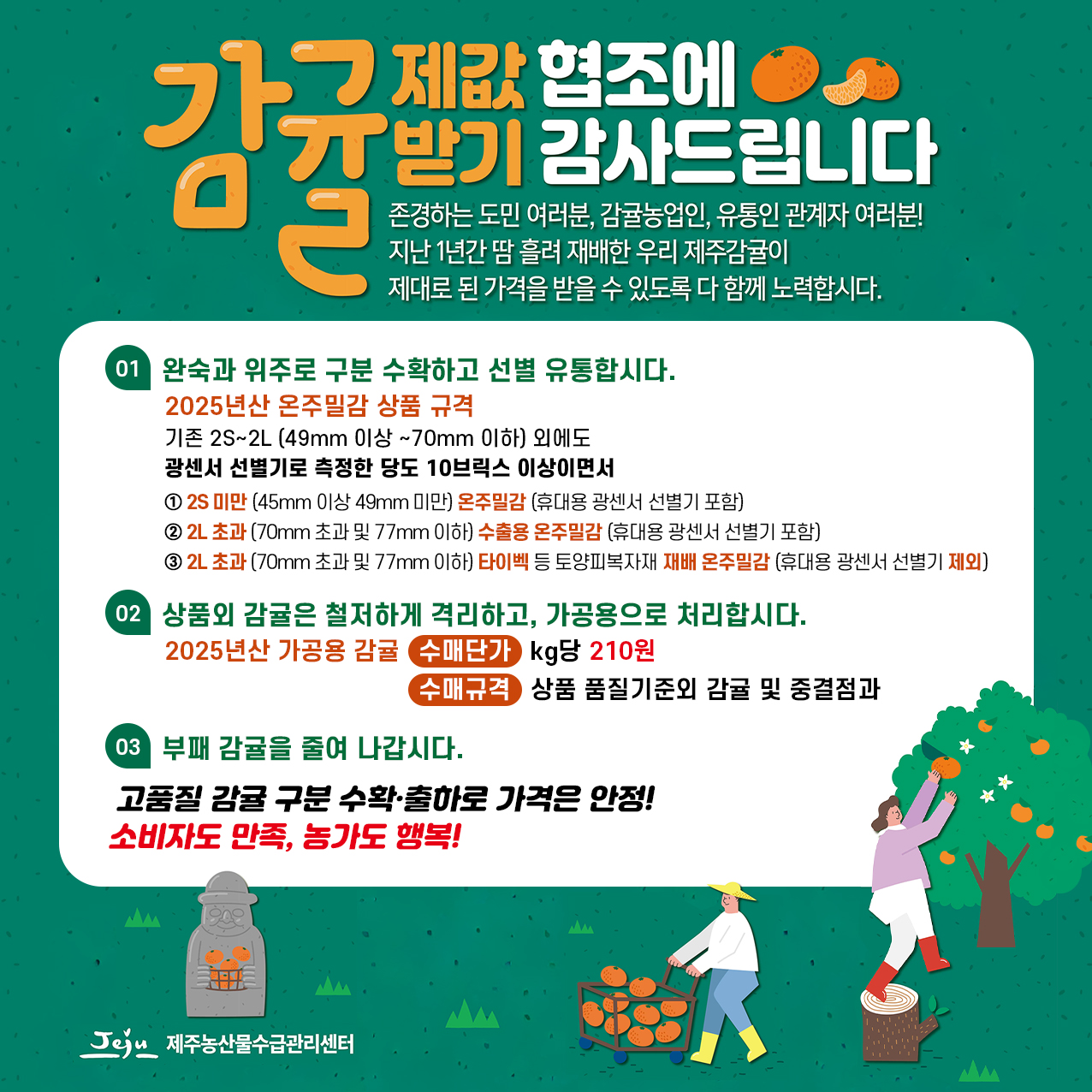 감귤제값받기 협조에 감사드립니다.